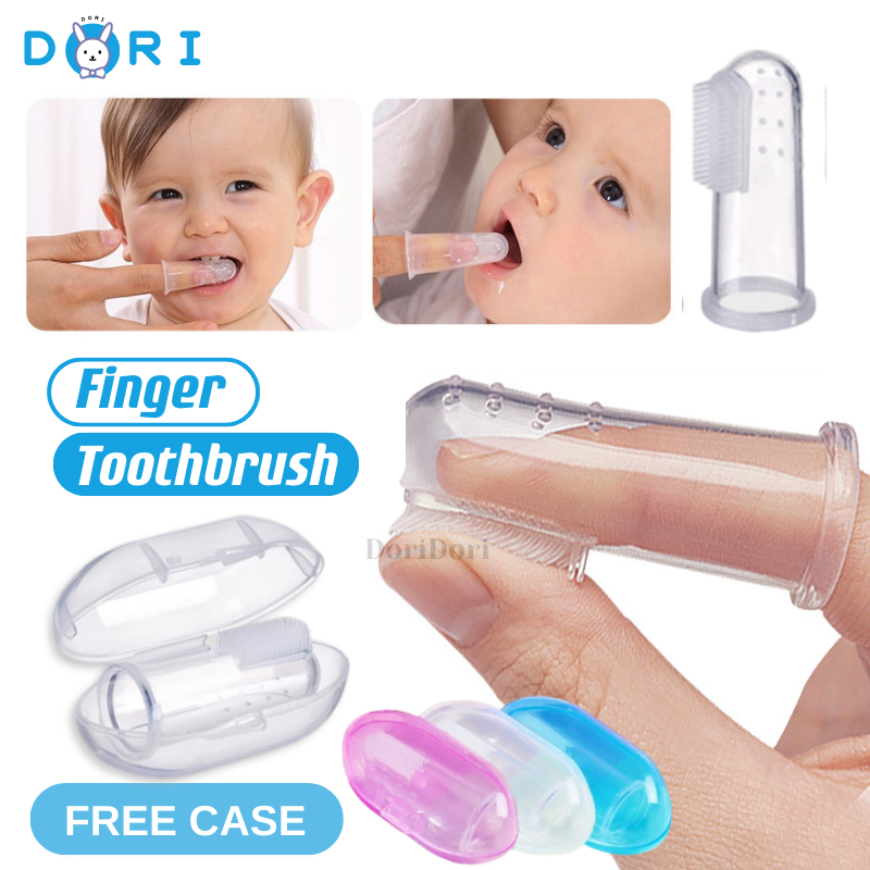 DORI Teether Toothbrush Handles Silicone Teeth Cleaner for Babies with