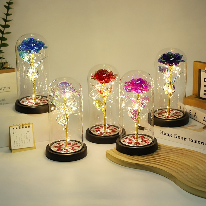LED Enchanted Galaxy Rose Lamp Eterna Flower Fairy String Light In