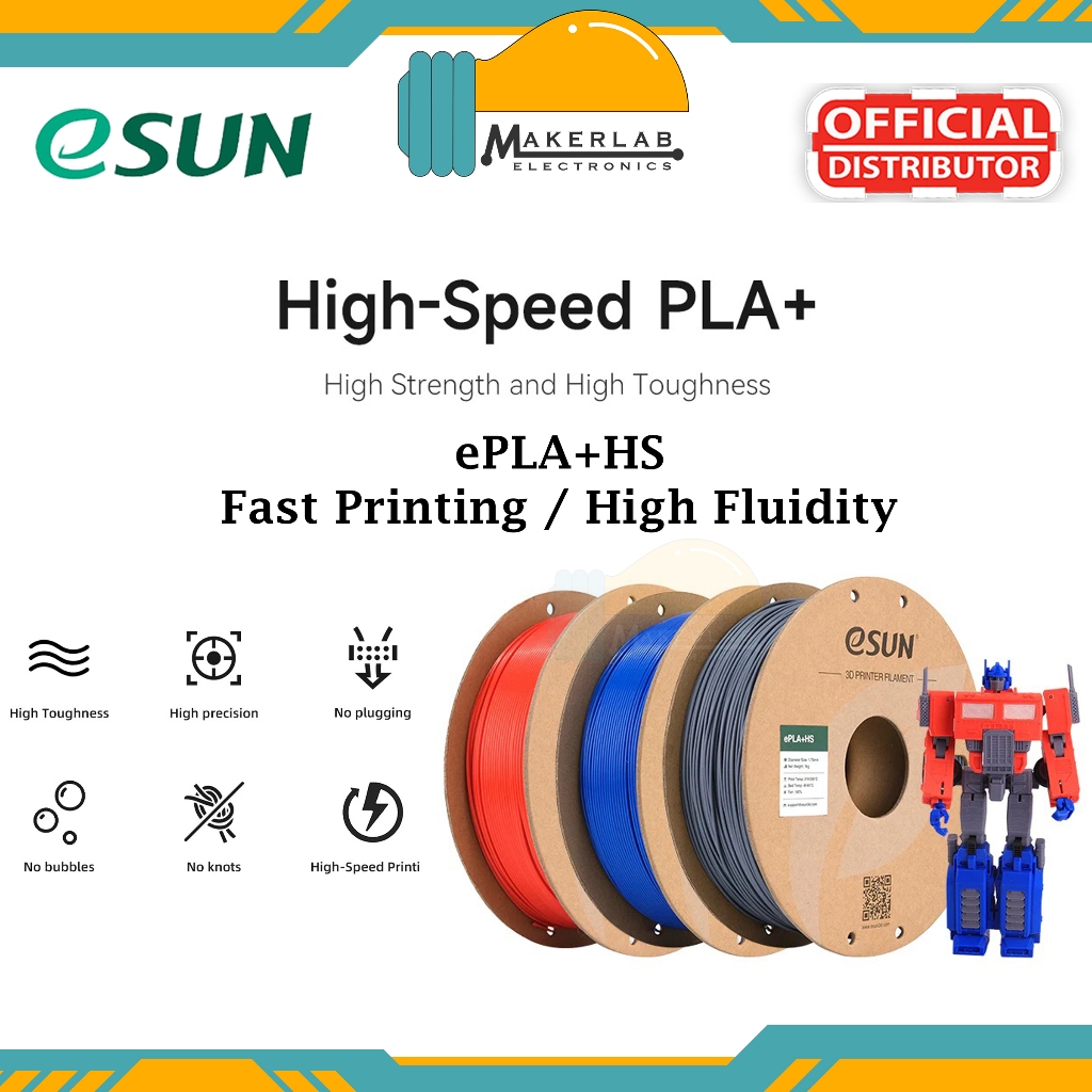 ESUN PLA+HS High Speed ePLA+HS Filament 1.75MM 1KG 3D Printer Filament