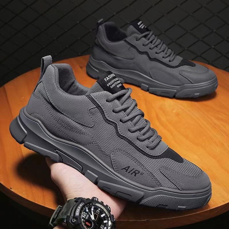 Men Korean Fashion Breathable Lace Up Sneakers Shoes Comfortable Casual ...