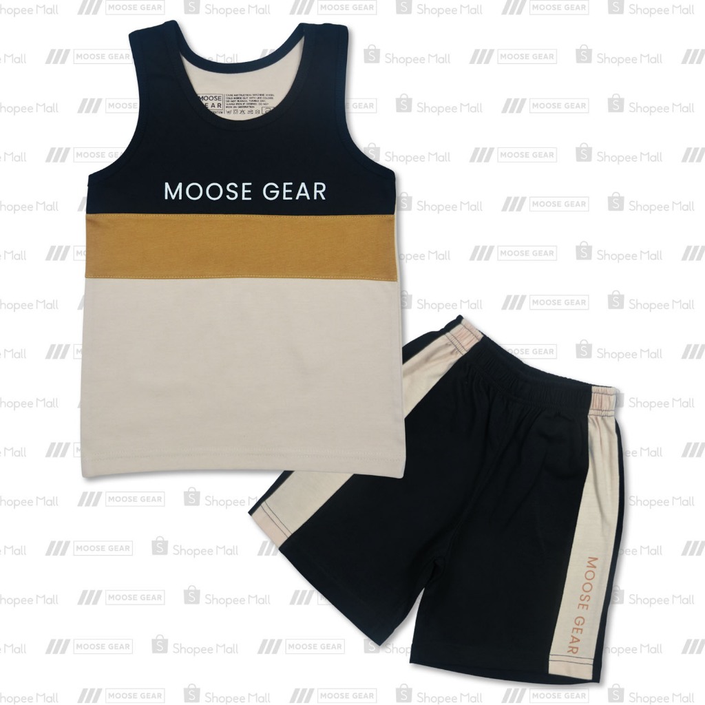 Moose Gear Beige Combi Sando With Black Short Set (SDS- 13515 CW ...