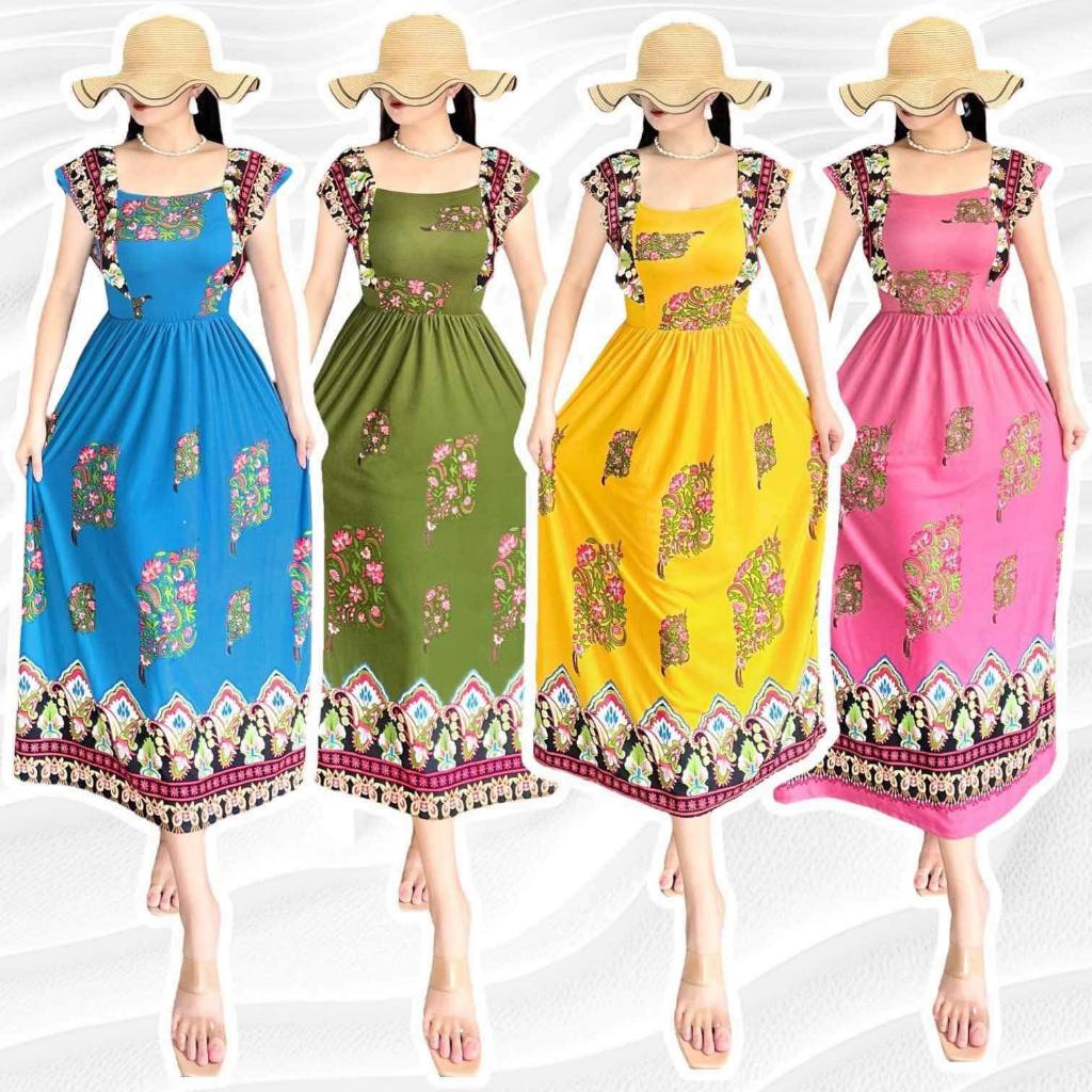 (FASHION DC) FELIZ DRESS SENEPA PRINT NEW ARRIVAL DRESS FIT SMALL TO XL ...