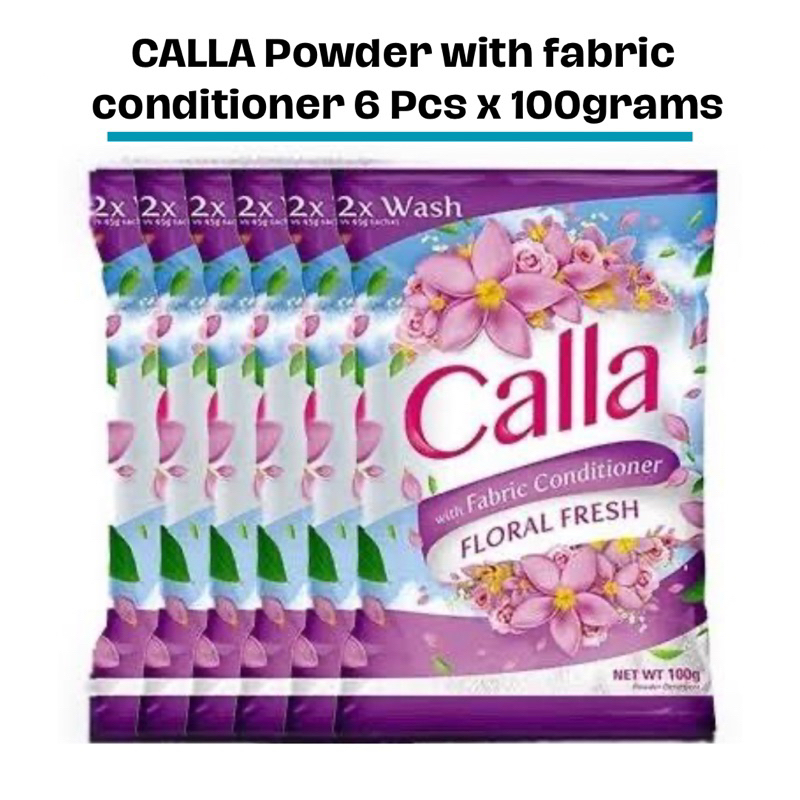 Calla Detergent powder with fabric conditioner 6pcs x 100 grams Packs ...