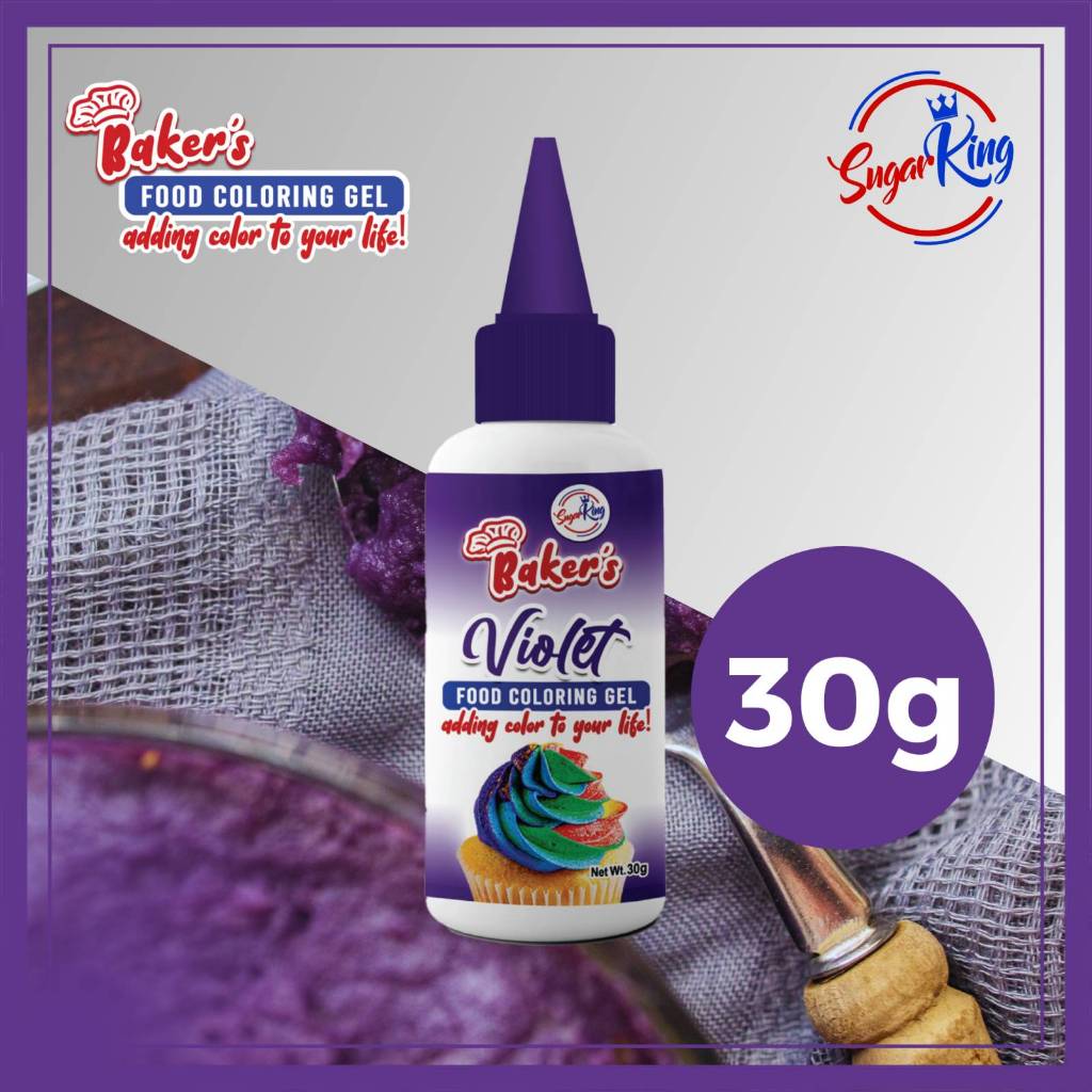 Sugar King Baker's VIOLET Food Coloring Gel 30g | Shopee Philippines