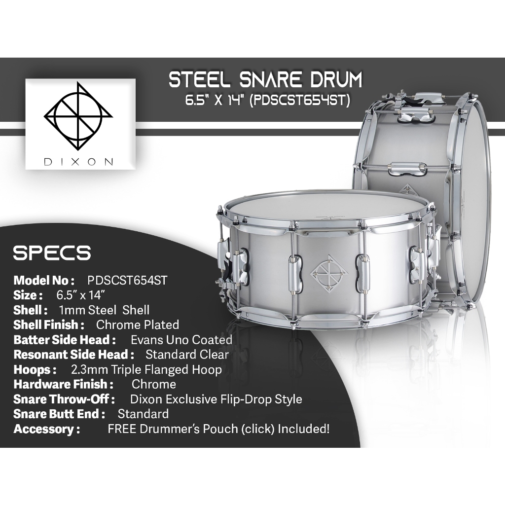 Pearl FTSS1435 Free Floating 14x3.5 inch Snare Drum (Steel) - JB Music