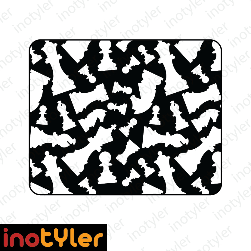 Chess Pieces Repeating Pattern Design Board Game Black Background ...