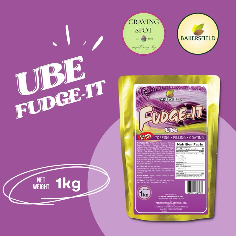 BAKERSFIELD FUDGE IT UBE 1KG APRIL 2024 EXPIRY Shopee Philippines