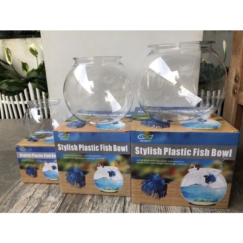 clear plastic large fish bowls