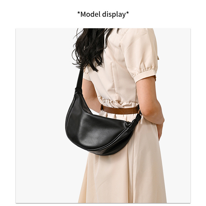 Yvon Leather Dumpling Shoulder Sling Bag for Woman Unisex Korean ...