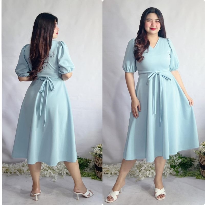 Rhian Midi Dress (S-L) | Shopee Philippines