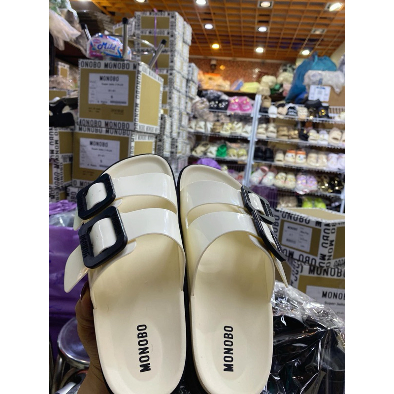 AUTHENTIC MONOBO SUPER JELLO BLACK/WHITE COMBI | Shopee Philippines