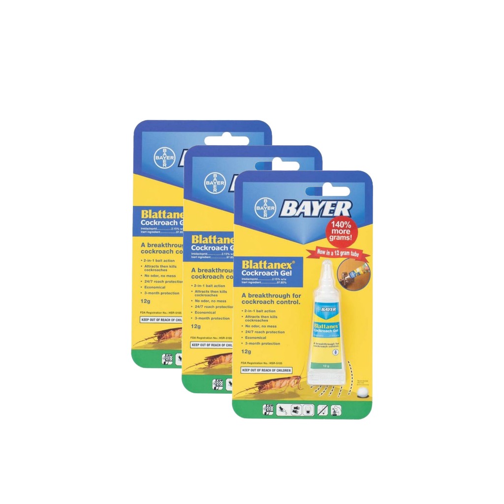 Bayer Blattanex Cockroach Gel Cockroach Killer (12g) 3's Shopee