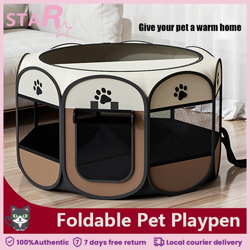 COD Folding octagonal pet fence Large cat birthing room Pet tent ...