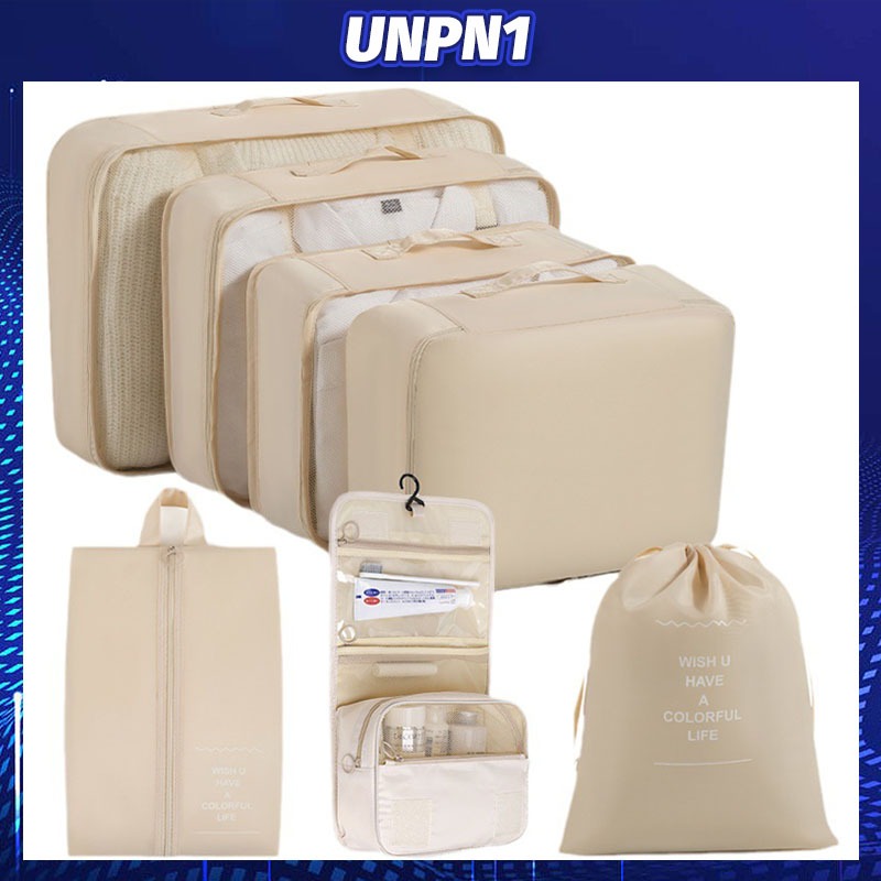 7Pcs Travel Organizer Luggage Bag Foldable Waterproof Luggage Storage ...