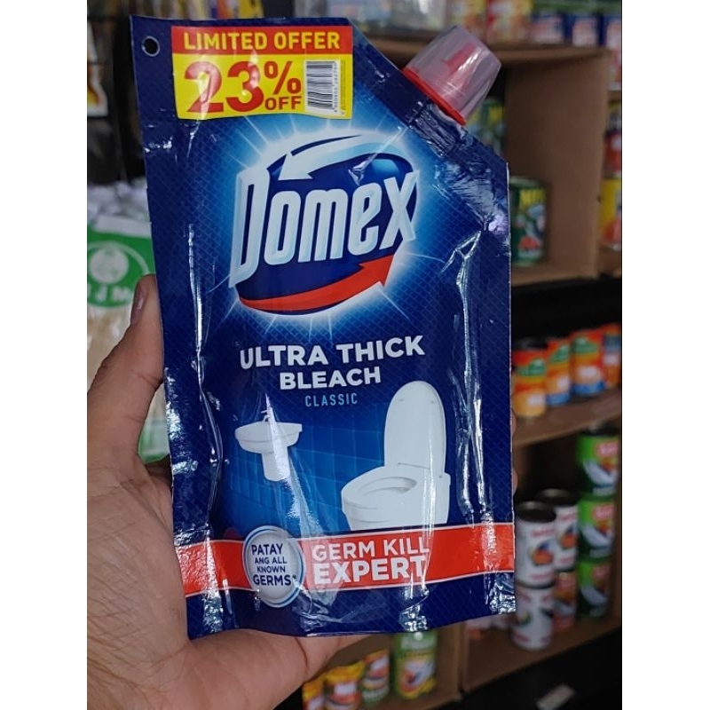 3 PACKS Domex Ultra Thick Bleach Toilet Cleaner Classic Pouch 140ml