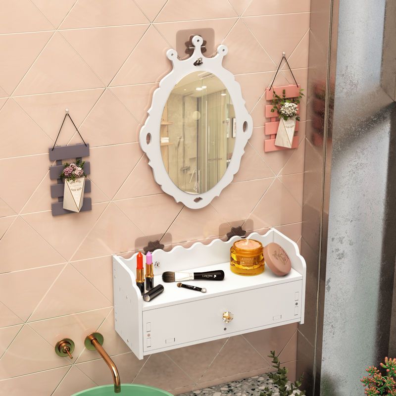 Bathroom vanity mirror, bathroom shelf vanity, mirror storage shelf