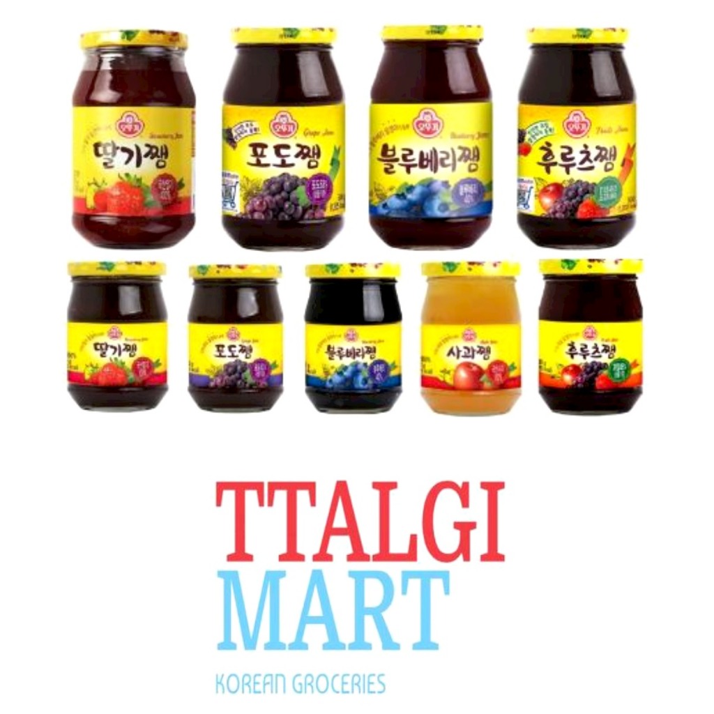 Ottogi Strawberry * Apple * Grape * Blueberry Jam 300g and 500g