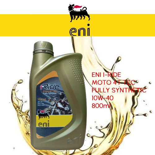 ENI I-RIDE MOTO 4T TEC FULLY SYNTHETIC 10W-40 800ml | Shopee Philippines