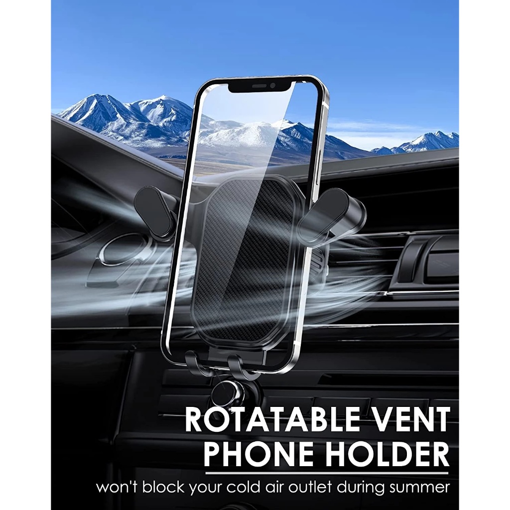 Car mobile phone bracket gravity air outlet car navigation shockproof ...