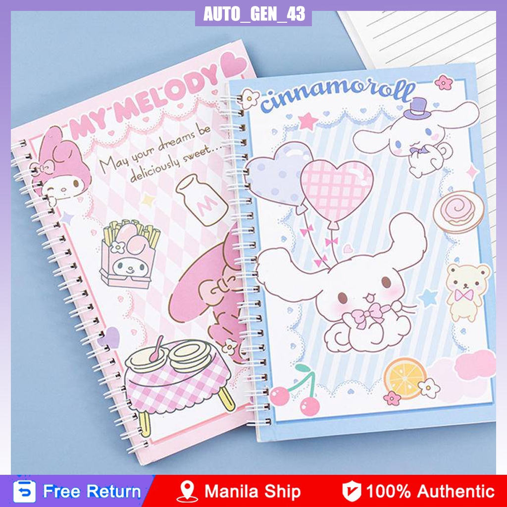 60 Pages A5 Cartoon Sanrio Coil Notebook Cute Mymelody Kuromi ...