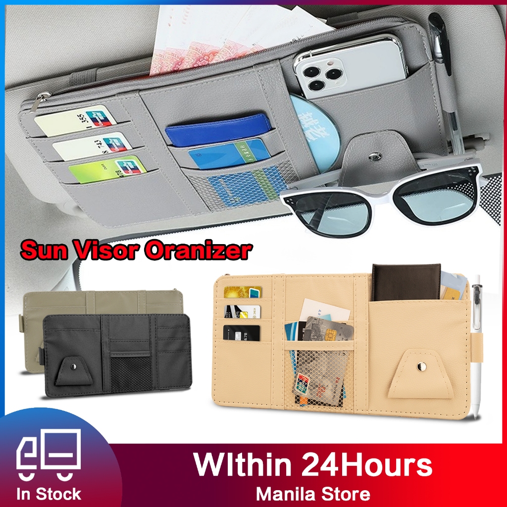 Car Sun Visor Organizer Card Holder Car Accessories Interior Organizer