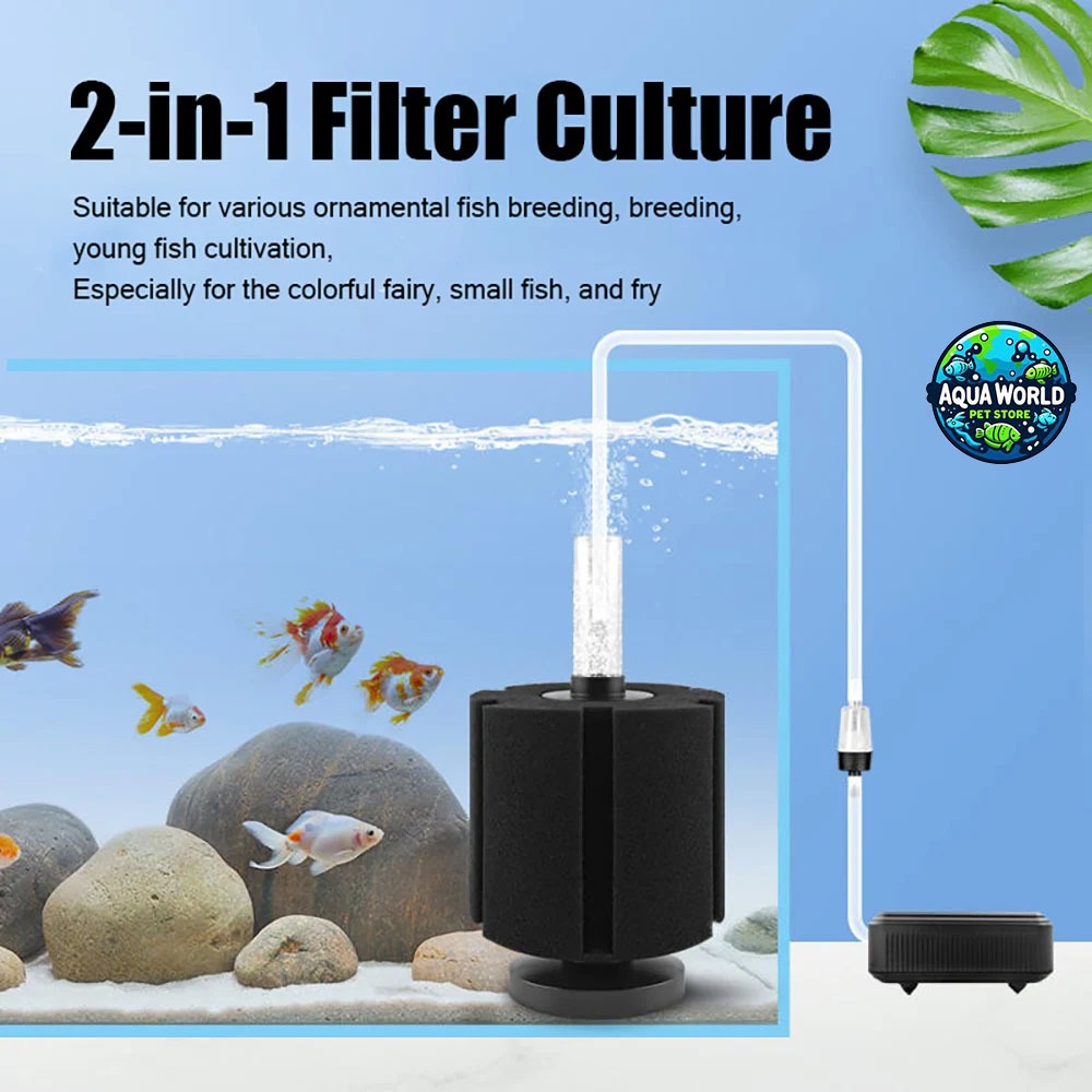 Aquarium Sponge Filter Filtration Clean Water Fish Ornamental XY 2835