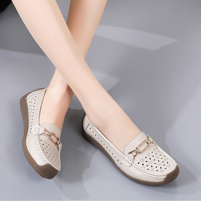 LASMISO2 Leather Women Loafers Shoes | Shopee Philippines