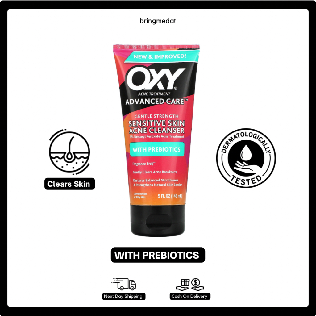 Oxy Advance Care Sensitive Skin Cleanser with 5 Benzoyl Peroxide