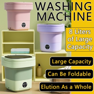 Folding Laundry Tub Basin Portable Mini Washing Machine Automatic Clothes  Washing Bucket