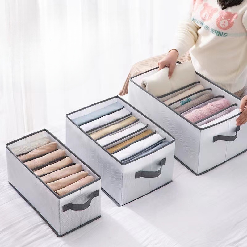 Bedroom Clothes Storage Box Foldable Clothes and Pants Fabric Storage