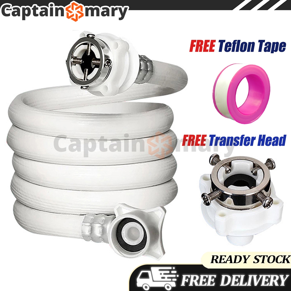 1.5M To 5M PVC Automatic Washing Machine Hose Inlet Hose Extension (With Teflon Tape & Steel