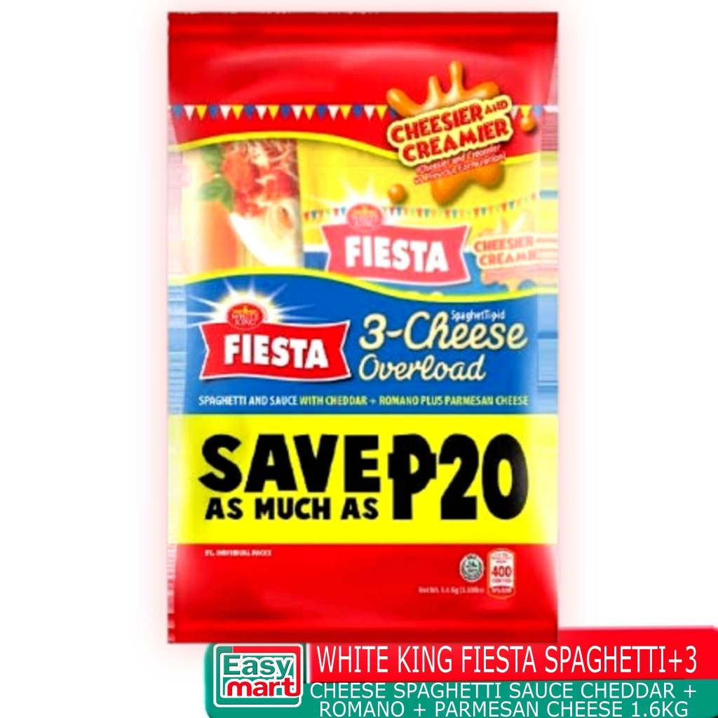 Easy Mart White King Fiesta Spaghetti Sauce Cheddar Romano Parmesan Cheese 1 6kg Shopee