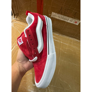 Red vans running on sale shoes