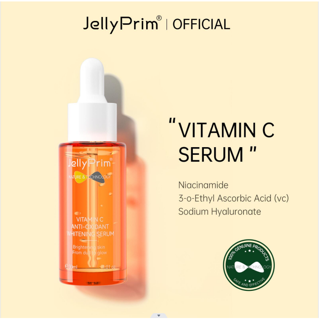 JellyPrim Ascorbic Acid Vitamin C Face Serum 3 Niacinamide Facial Skin