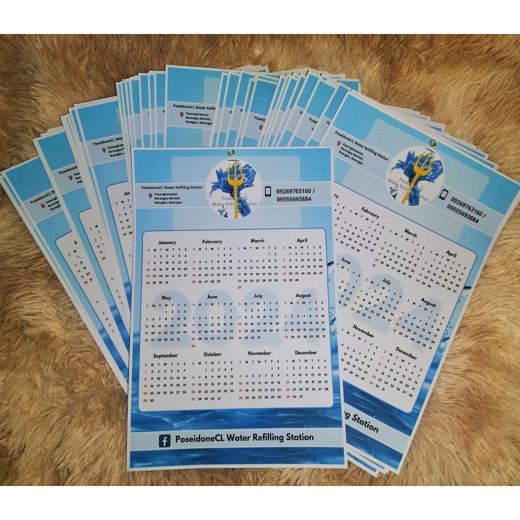 Poster Type Calendar Personalized 2025 Calendar for Giveaways