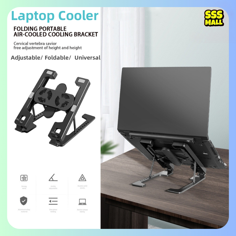 Adjustable Laptop Cooler Foldable Laptop Stand With Fan Universal