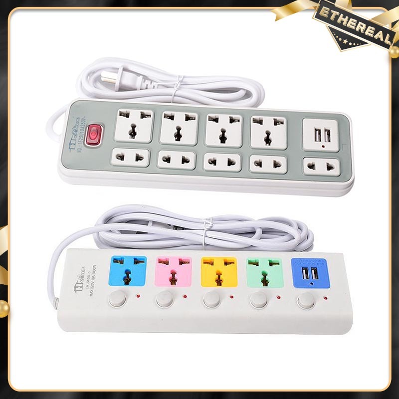 MultiFunction Socket Outlet Socket Plug with Switch Usb Cable Power