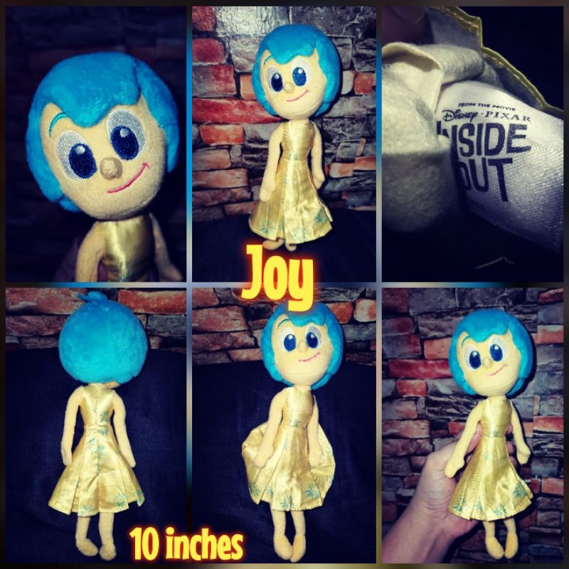 Disney Pixar Anger & Joy Of Inside Out Plush Toy 