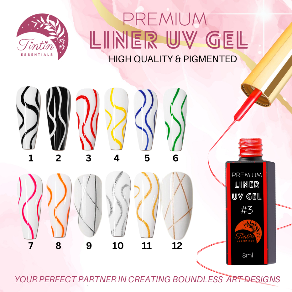 [COD] Liner Gel Tintin Essentials Premium Gel Polish 8ML Decorative ...