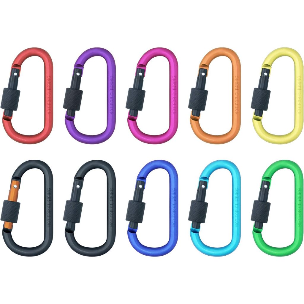 Carabiner D Shape Clip Outdoor Camping Hiking Sports Keychain Aluminum ...
