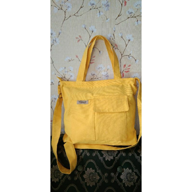 Canvas sling tote bag hotsell