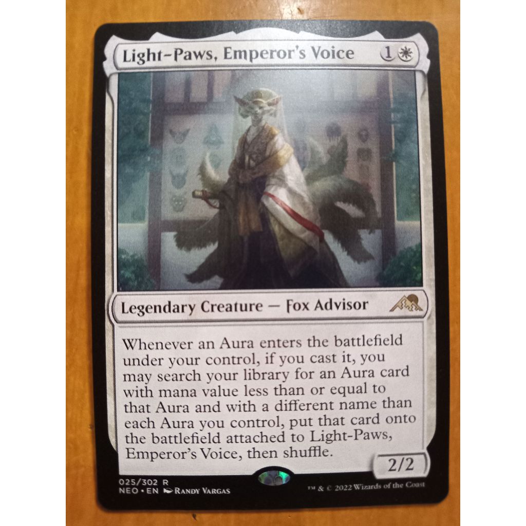 Mtg Light-paws, Emperor's Voice Rare Kamigawa: Neon Dynasty Neo Magic 