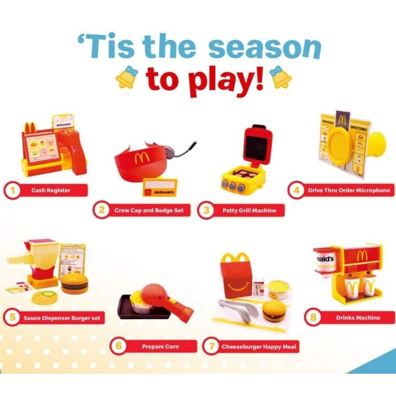 Mcdo McDonald's Happy Meal Toy PlaySet Play Set New Release Dec 2023 ...