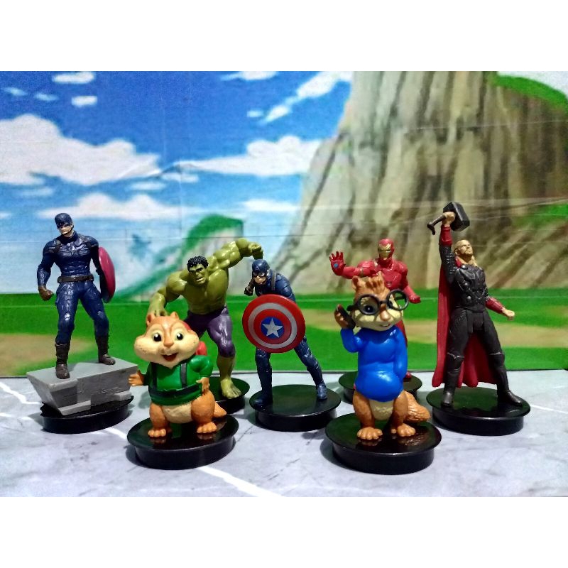 SM SnackTime Avengers, DC,Chipmunks Action Figure (Authentic) Snapco ...
