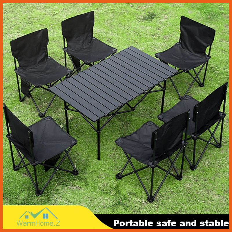 Portable Folding Table Chairs Outdoor Picnic Barbecue Table Portable