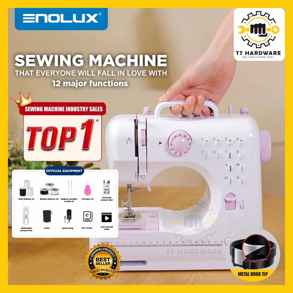 TT Hardware Portable Sewing Machine FHSM 505A 12 Sewing Portable Mini