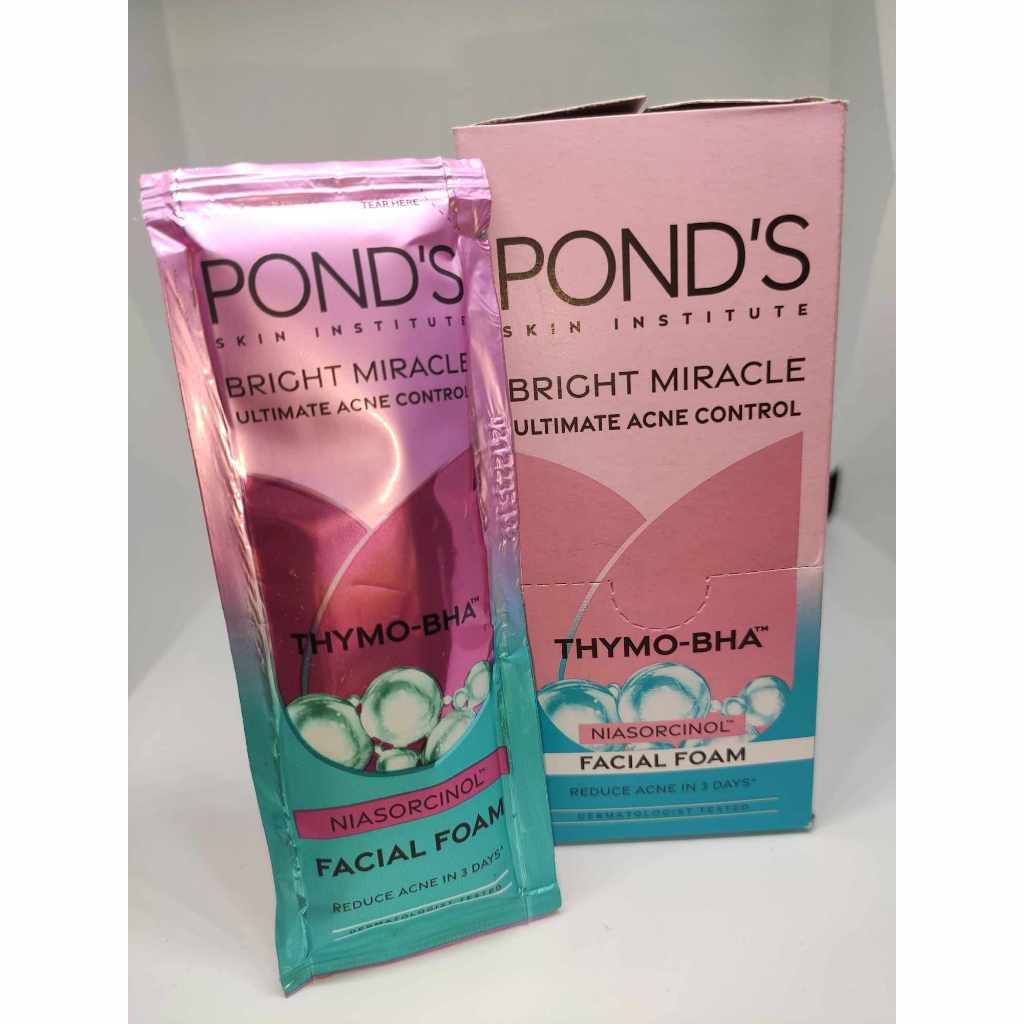 Pond S Acne Clear Anti Acne Facial Foam Bright Miracle Ultimate Acne Control 10g Shopee