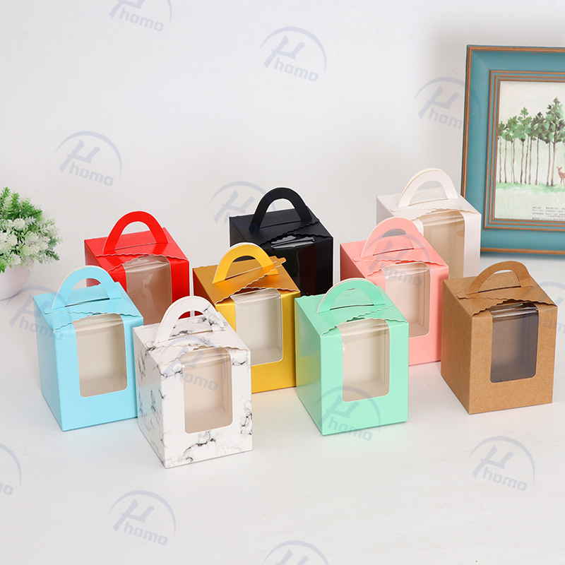 Cake Box Packaging Pastry Box Cupcake Cookies Box Individual Box ...
