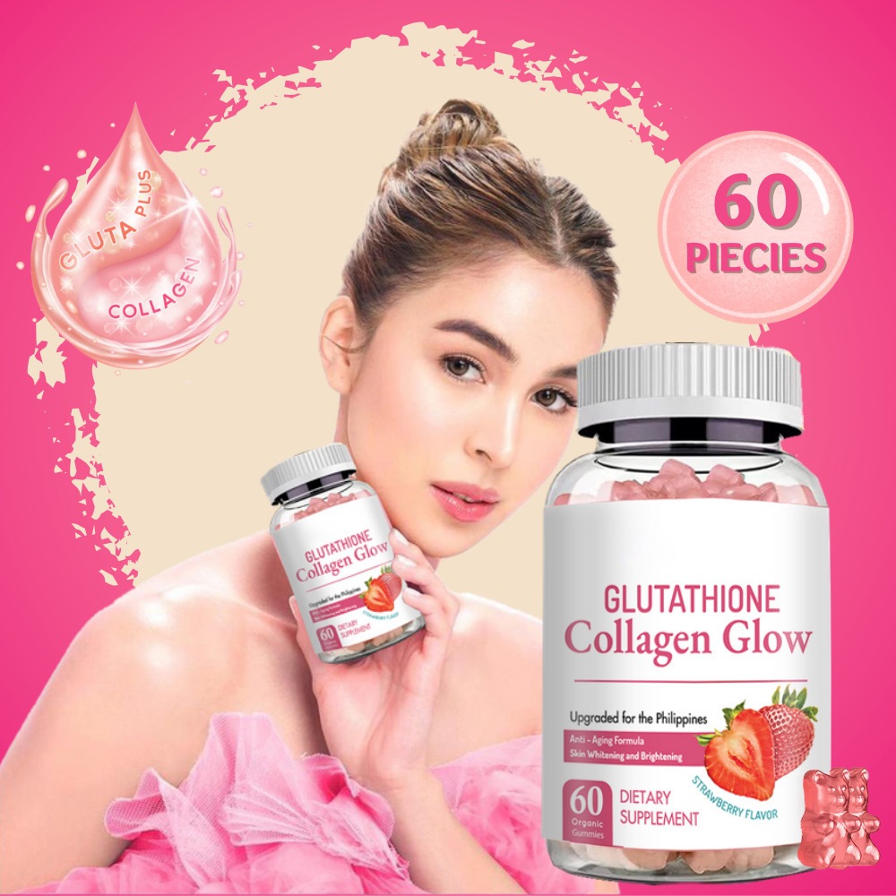YANJIAYI Glutathione Collagen Glow Gummies AntiAging Whitening Face