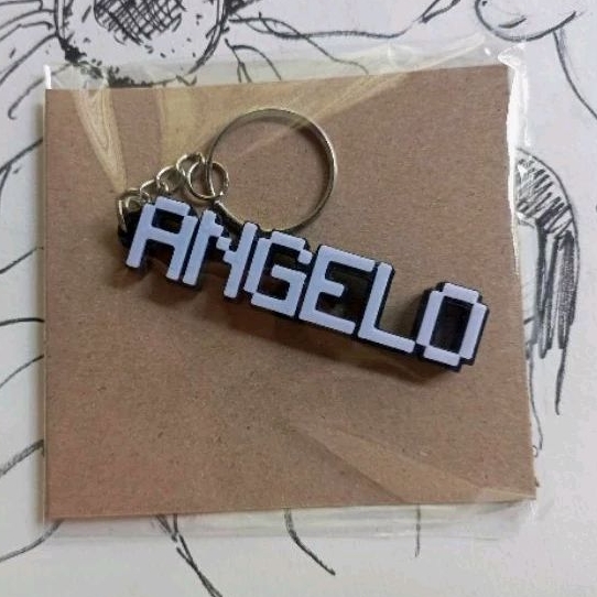 Pixel Personalized 3d Printed Keychain Bag Tag Luggage Design 2